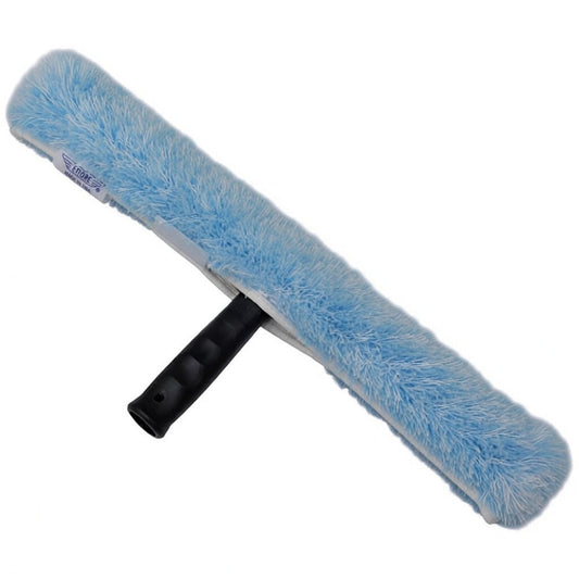 14-inch microfiber squeegee with blue and gray fibers on a white background
