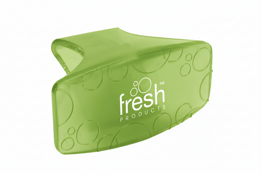 Orange plastic Bowl Clip with 'fresh products' branding on a white background