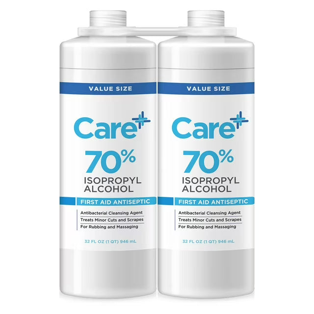 2 bottles of Care 70% Isopropyl alcohol