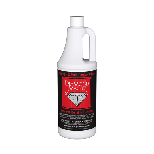 Diamond Magic cleaning solution bottle on a white background