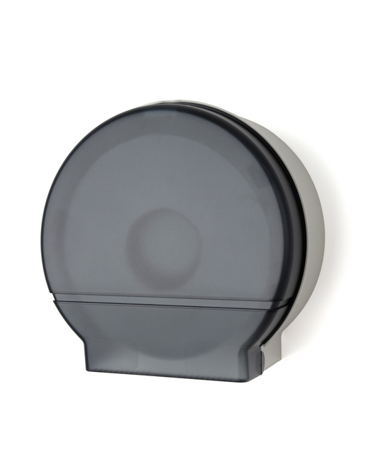 Gray Jumbo toilet paper holder on a white background