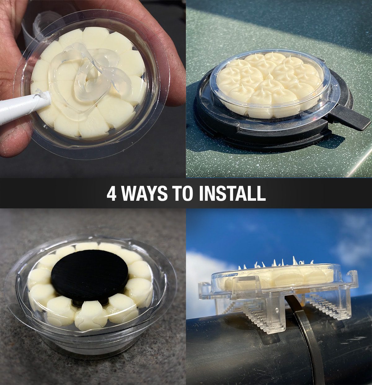 Step-by-step guide on how to install Optical Gel™ with four different installation methods.